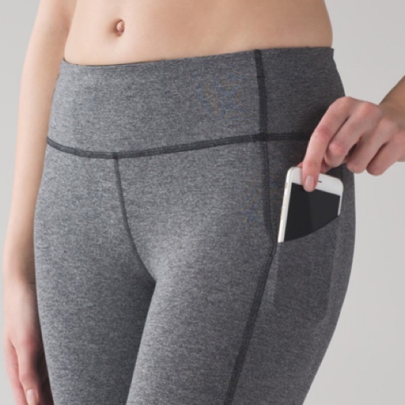 Lululemon Pace Rival Crop Heathered Grey / Black #W6ACIS * 8* - Picture 6 of 12
